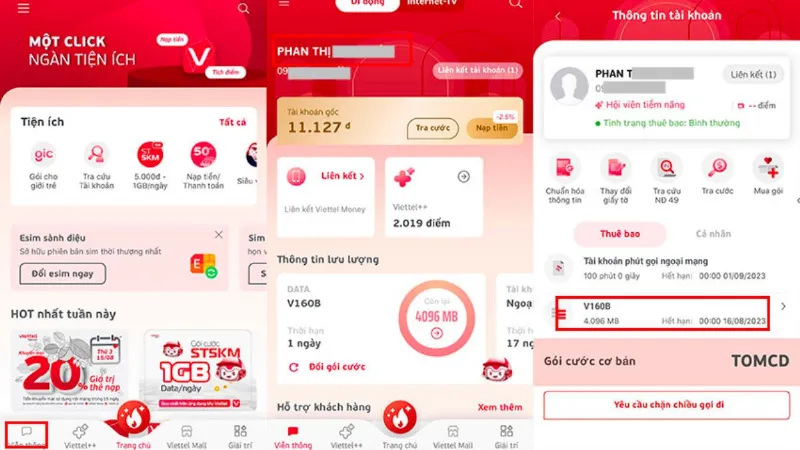 Hủy gói cước Viettel trên app My Viettel