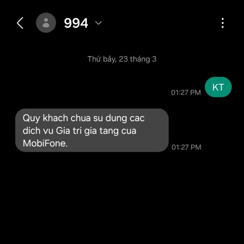 Kiểm tra gói cước Mobifone qua tin nhắn