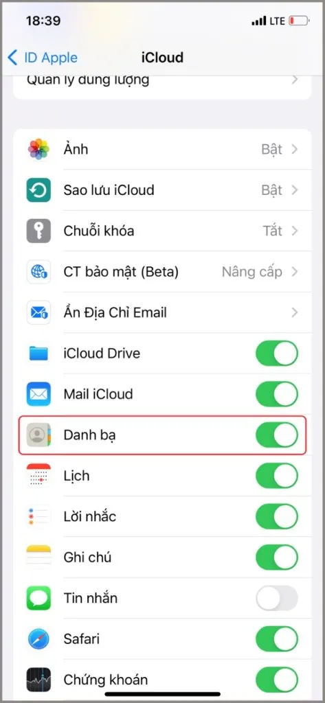 Đăng nhập iCloud