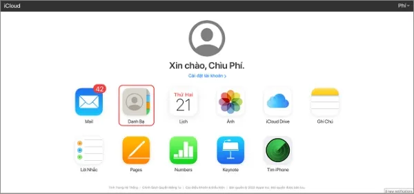 Chọn nhập hoặc xuất danh bạ Samsung