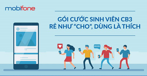 Đăng ký CB3 Mobifone cho thuê bao học sinh sinh viên chỉ 30k