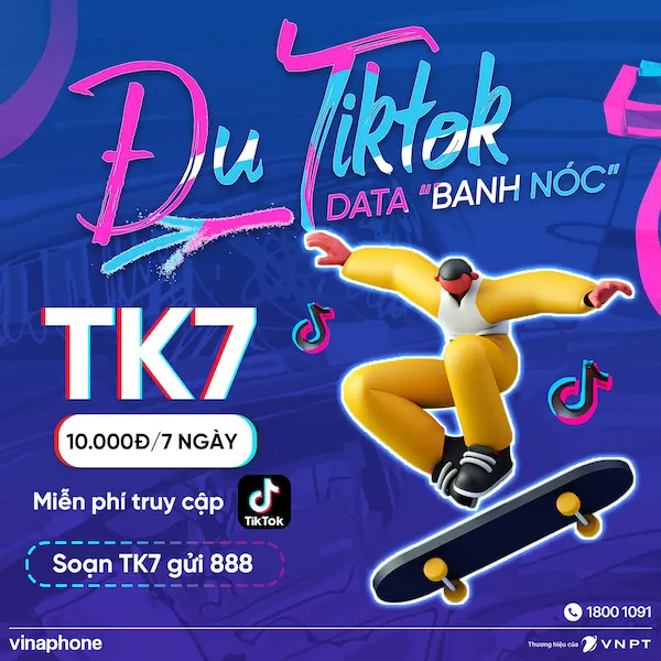 Các gói data từ VinaPhone cho bạn lướt TikTok, nghe nhạc