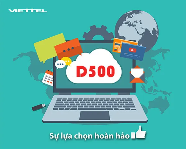 Gói cước D500 Viettel 12 tháng dành cho thuê bao Dcom