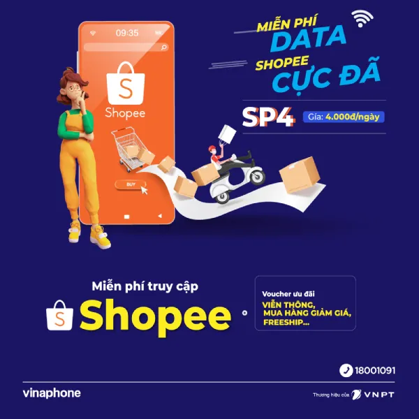 Gói data cho người dùng có nhu cầu lướt Shopee nhiều