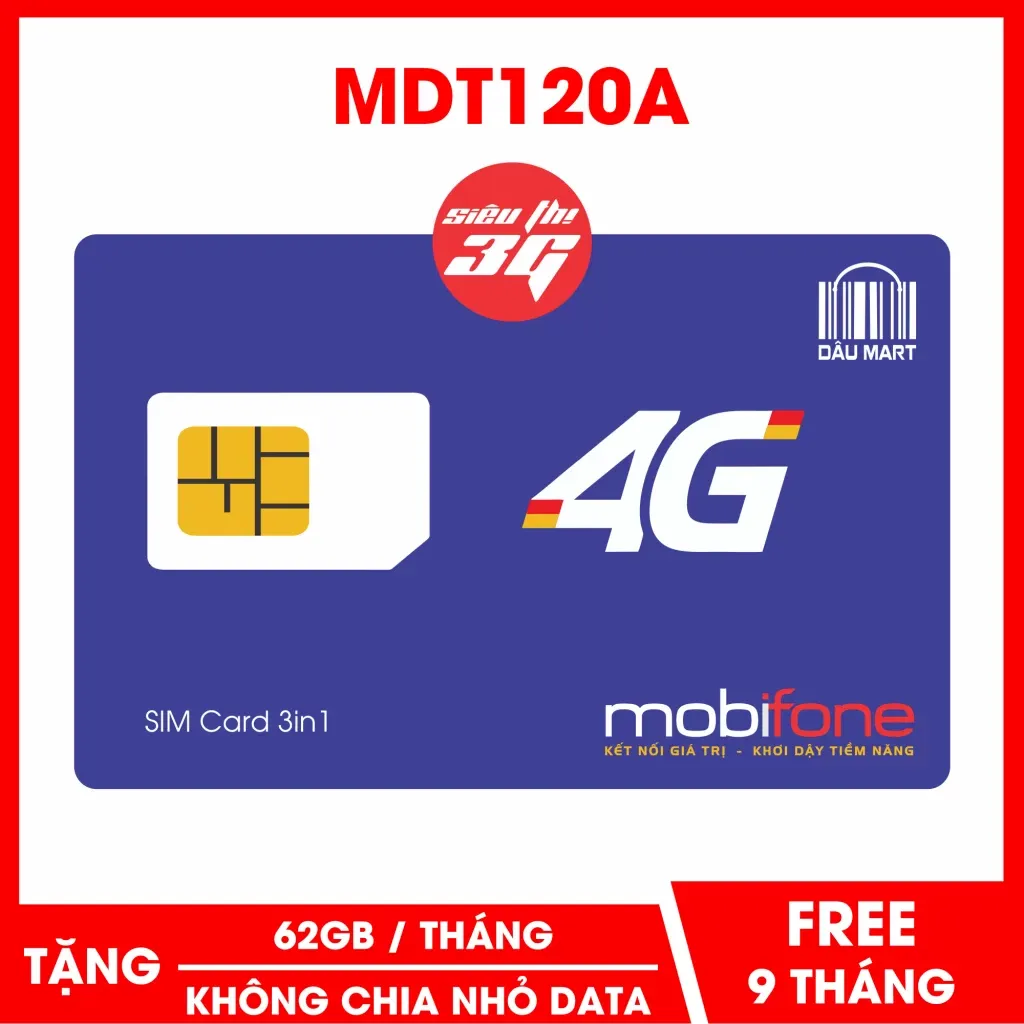 Hình ảnh Sim mdt120a - sim 4G MobiFone trọn gói 1 năm
